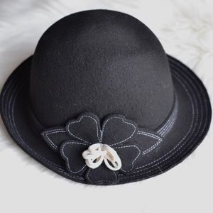 Vintage Black Wool Hat